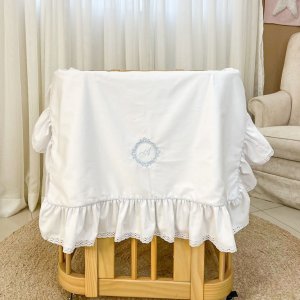 Manta para Bebê Personalizado Marseille Branco / Azul