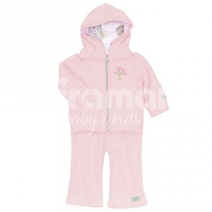 Moletom para Bebê Bella Butterfly Rosa - Tamanho Único - Moletom para Bebê Bella Butterfly Rosa 3 Peças - Tamanho Único