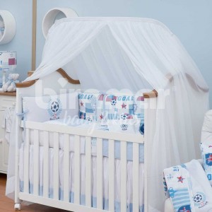 Mosquiteiro para Berço Varal Inteiro Voil Branco