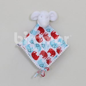 Naninha Malha para Bebê Pompom Elefantinho Azul