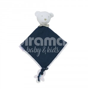 Naninha Malha para Bebê Pompom Urso Azul Marinho