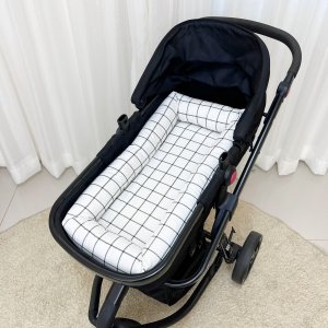 Ninho para Carrinho ou Moisés e Mini Berço Boston Preto