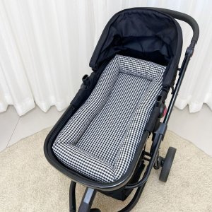 Ninho para Carrinho ou Moisés de Bebê Xadrez Preto