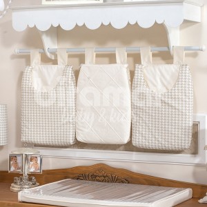 Porta Fraldas para Bebê 3 Peças Windsor Bege