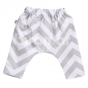 Calça Saruel para Bebê e Kids G - Chevron Cinza