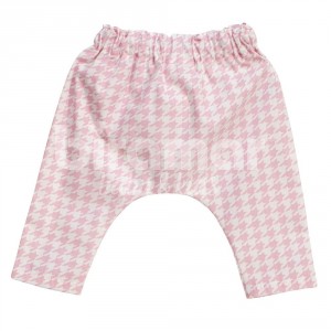 Calça Saruel para Bebê e Kids G - Pied Poule Rosa