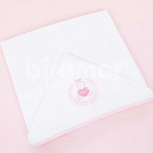 Toalha de Banho para Bebê Felpuda Revestida Lollipop Princess Rosa