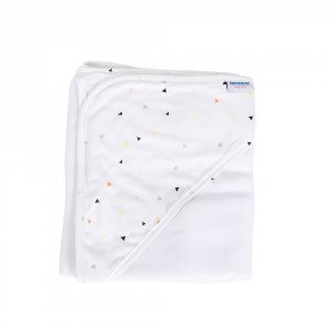 Toalha de Banho para Bebê Fralda Com Capuz New York Mini Triângulo Colorido