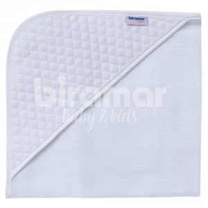 Toalha de Banho para Bebê Fralda Com Capuz Blanche Matelassado