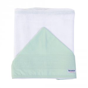 Toalha de Fralda para Bebê Com Capuz Percal Nervurado Verde