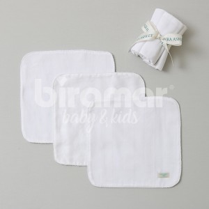 Trio Boquinhas Felpa para Bebê Royal Branco Percal 300 Fios