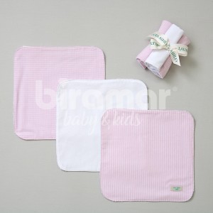 Trio Boquinhas Felpa para Bebê Valencia Rosa