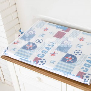 Trocador de Cômoda para Bebê Espuma 04 Estampado Goal Azul