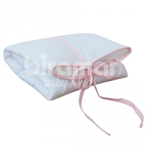 Trocador para Bebê Portátil Percal Poá Rosa