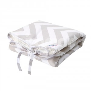 Trocador para Bebê Portátil Estampado Chevron Branco