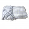 Lençol para Mini Cama 2 Peças Estampado Windsor Azul  - Lençol c/ Elástico e Fronha