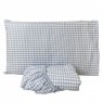 Lençol para Mini Cama 2 Peças Estampado Windsor Azul  - Lençol c/ Elástico e Fronha