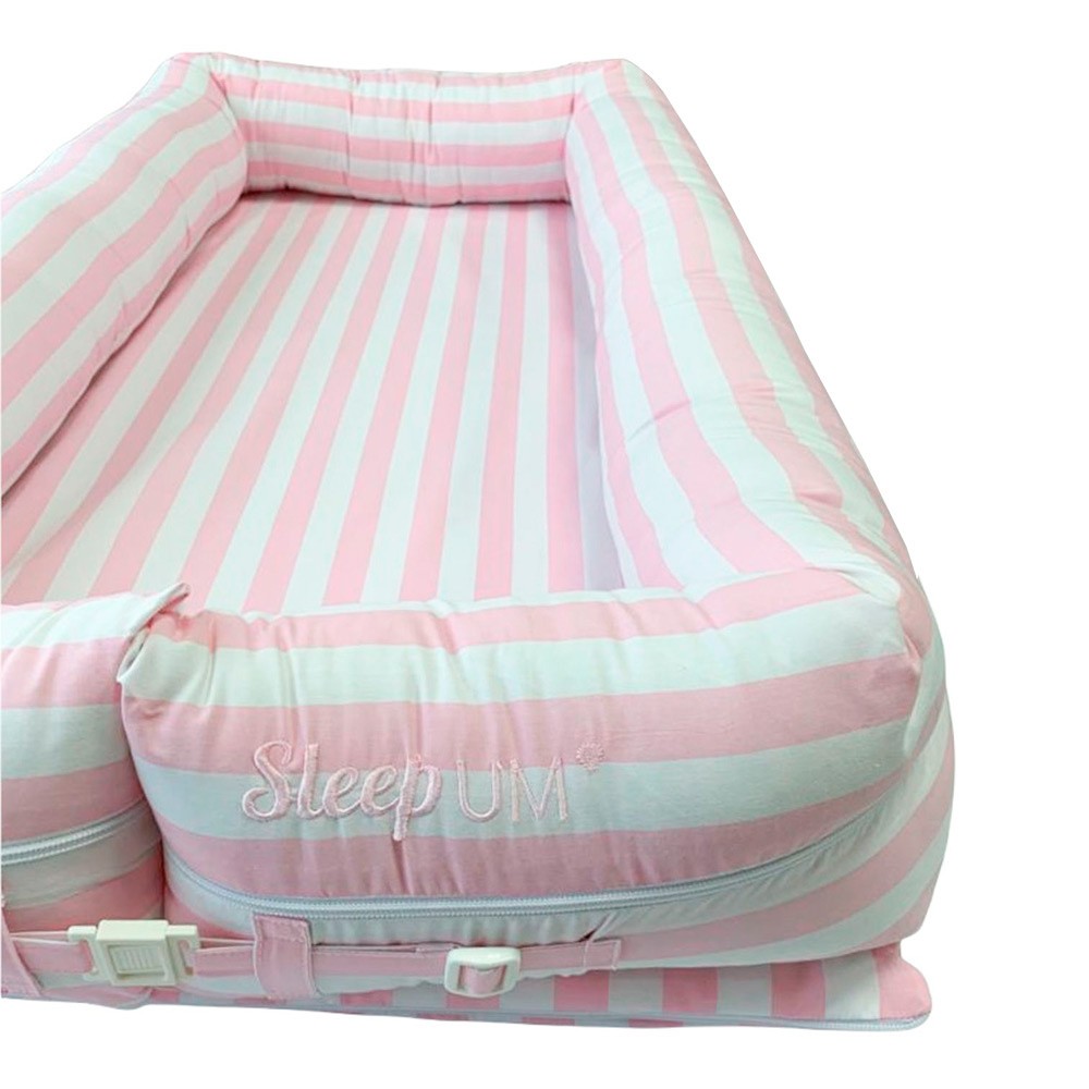 Bercinho Portátil Ninho para Bebê Sleep UM Baby Oncinha Rosa - Biramar Baby  - Todo conforto do mundo para o seu bebê