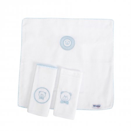 Boquinha Fralda Cremer 3 Peças para Bebê Deville Azul