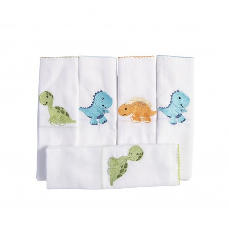 Conjunto 5 Fraldas para Bebê Cremer Luxo Dinossauro dos Bês