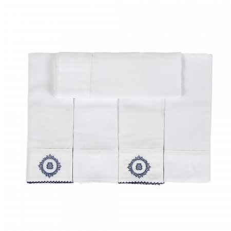 Conjunto 5 Fraldas para Bebê Cremer Luxo Vineyard Marinho