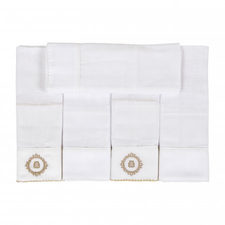 Conjunto 5 Fraldas para Bebê Cremer Luxo Vineyard Bege