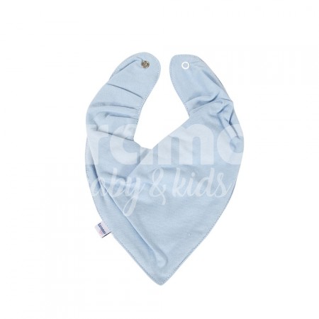 Babador Bandana para Bebê Malha Azul