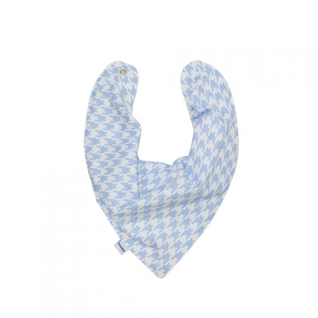 Babador Bandana para Bebê Pied Poule Azul