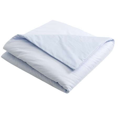 Edredom de Berço Estampa Dupla Face e Duvet Xadrez Azul