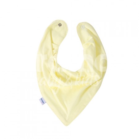 Babador Bandana para Bebê Malha Amarelo