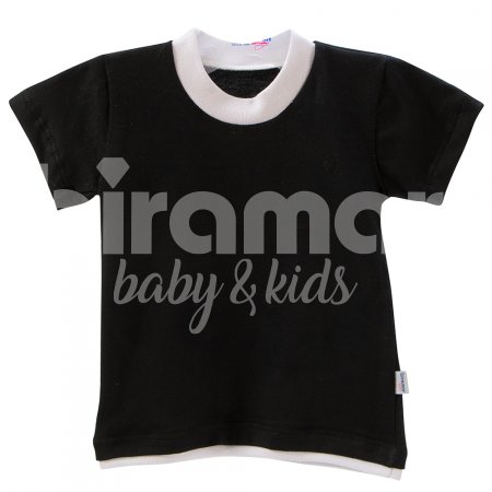 Camiseta para Bebê e Kids Manga Curta RN - Preto