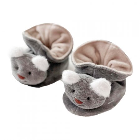 Pantufa para Bebê Plush Bordada Sweet Coala Mescla