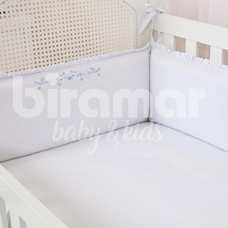 Kit Enxoval de Berço Valencia Azul 7 peças