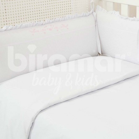 Kit Enxoval de Berço Valencia Rosa 7 peças