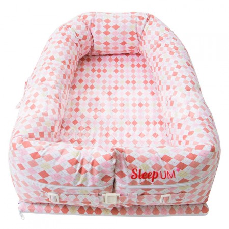 Bercinho Portátil Ninho para Bebê Sleep UM London Rosa