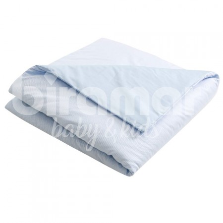 Edredom de Mini Cama Dupla Face e Duvet Estampa Xadrez Azul