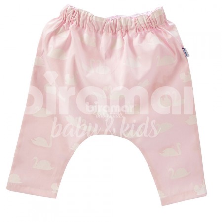 Calça Saruel para Bebê e Kids G - Cisne Rosa