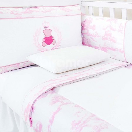 Protetor de Berço 3 peças Lolli Princess Rosa