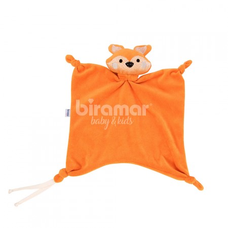 Naninha para Bebê Plush Bordada Sweet Fox Laranja