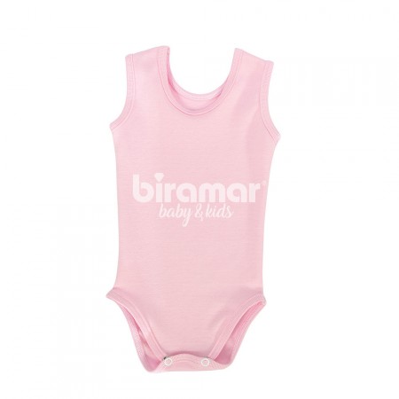 Body para Bebê Manga Regata M - Rosa