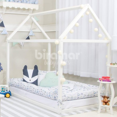 Kit Montessoriano Rolinho 4 Peças Carrinhos Azul (Colchão 1,60 x 0,78)