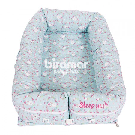 Bercinho Portátil Ninho para Bebê Sleep UM Coelho Verde