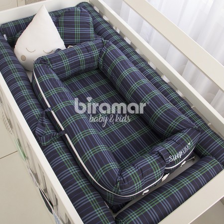 Bercinho Portátil Ninho para Bebê Sleep UM Helvetia Marinho