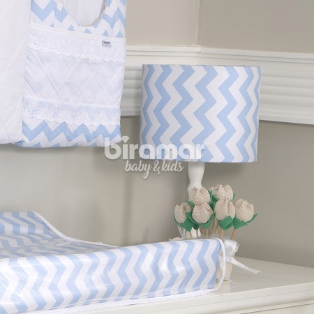 Abajur para Quarto de Bebê Clássico Soho Chevron Azul