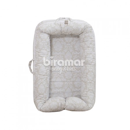 Bercinho Portátil Ninho para Bebê Sleep UM Master Damask Branco