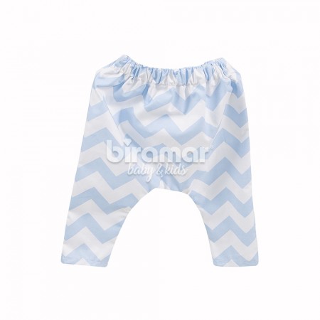 Calça Saruel para Bebê e Kids G - Soho Chevron Azul