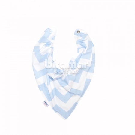 Babador Bandana para Bebê Soho Chevron Azul