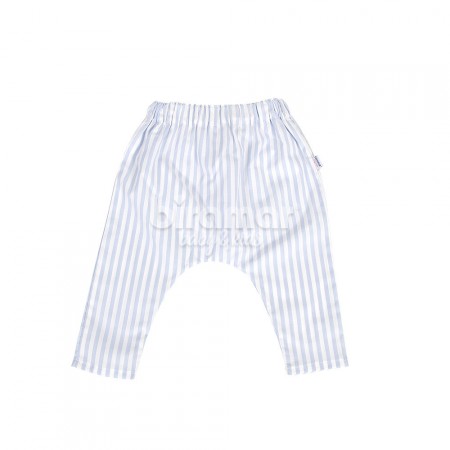 Calça Saruel para Bebê e Kids G - Listrado Azul