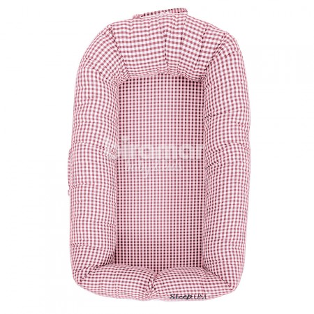 Bercinho Portátil Ninho para Bebê Sleep UM Master Xadrez Médio Vermelho