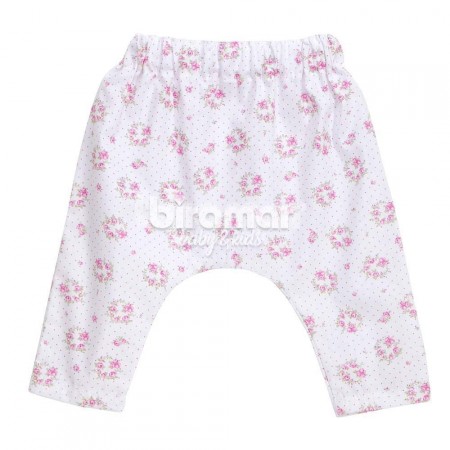 Calça Saruel para Bebê e Kids G - Floral  Rosa